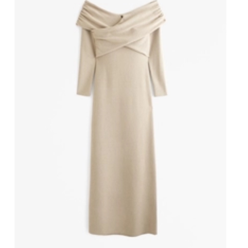 Abercrombie Women's Off-The-Shoulder Midi Sweater Dress